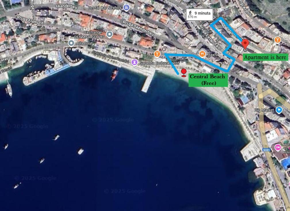 Rose Sea View Apartment Sarandë Eksteriør bilde